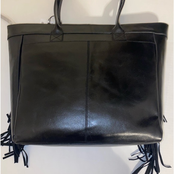 ECOTORIE BLEU SOUTHWEST INDIGENOUS BLANKET IN BLUE AND BLACK LEATHER HANDBAG NWT - Picture 5 of 5